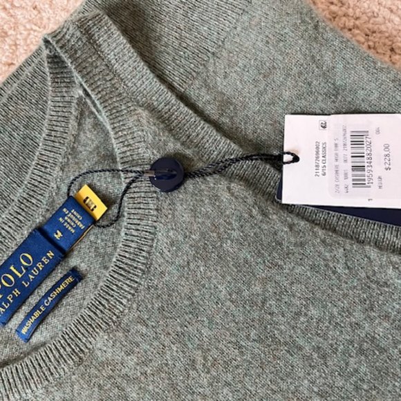 NWT Polo Ralph Lauren Washable Cashmere Sweater Vest Tank M - Picture 6 of 8